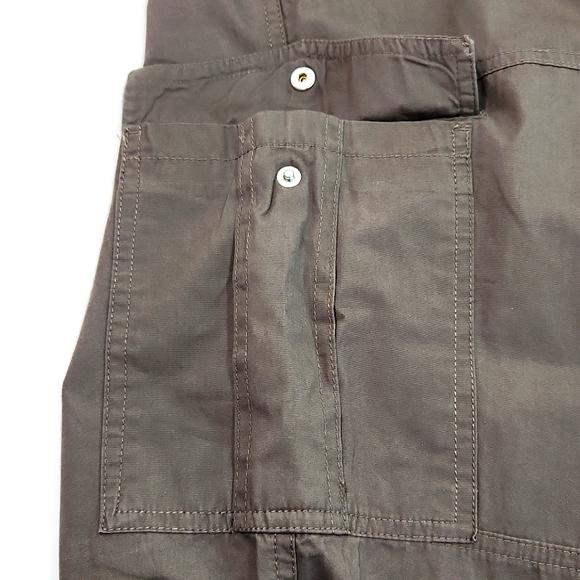 NWOT Original NM Belted Clam Digger Capri-to-Long Cargo Pants Brown Khaki (16) - Picture 6 of 13